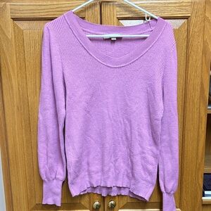 LOFT Lavender Scoop Neck Sweater
